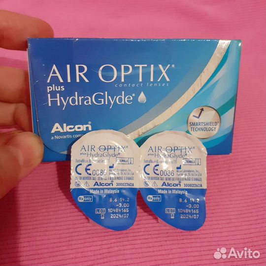 Линзы контактные Alcon Air Optix HydraGlade -3.00