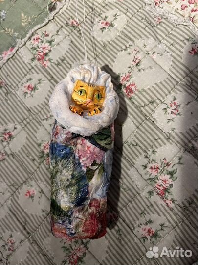 Ватные елочные игрушки ручной работв наборе