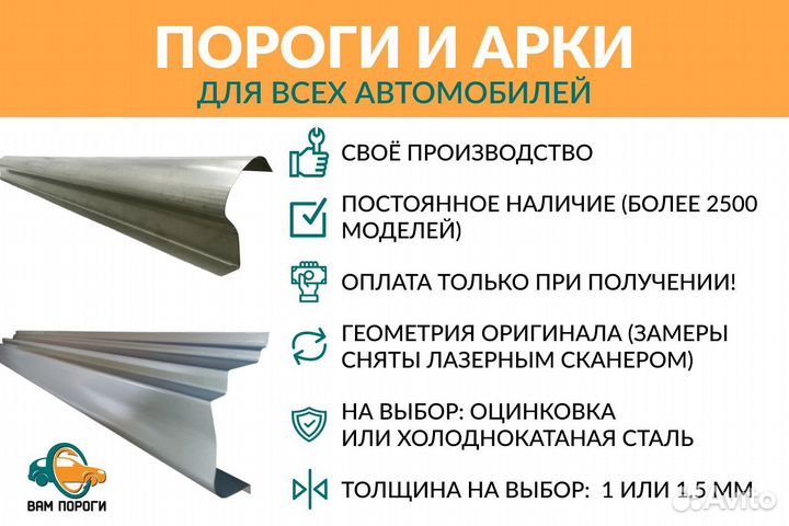 Ремонтные пороги на Ford Maverick 2