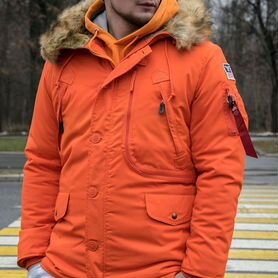 Аляска alpha industries polar flame orange