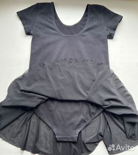 Хореографический купальник с юбкой + чешки