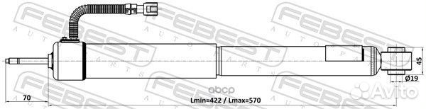 Амортизатор задний GAS.twin tube 01110010R Febest