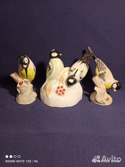 Статуэтка синица, фарфор