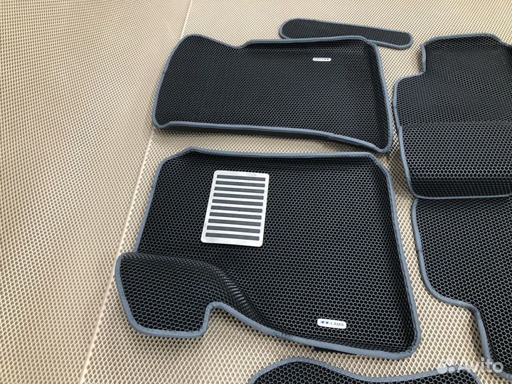 Коврики EVA 3D с бортами LADA Priora серые+подпят