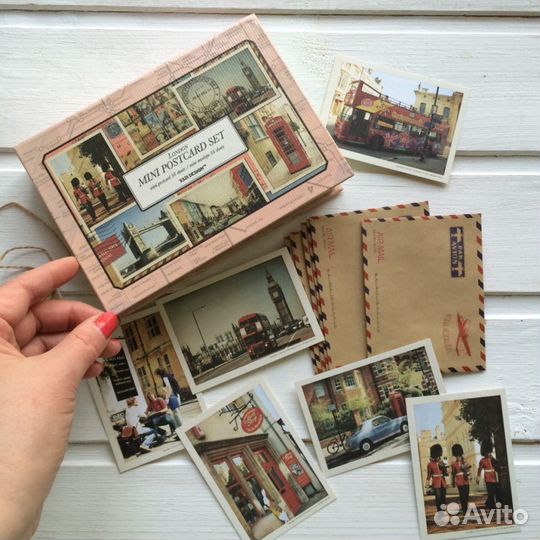 Открытки с видами Праги и конверты