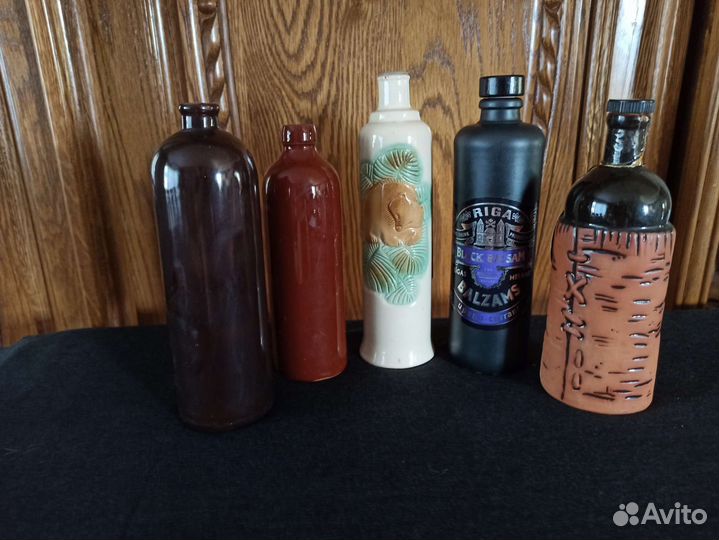 Бутылки керамика из под бальзама