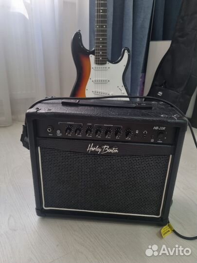 Электрогитара с комбиком Harley Benton ST-20 SB