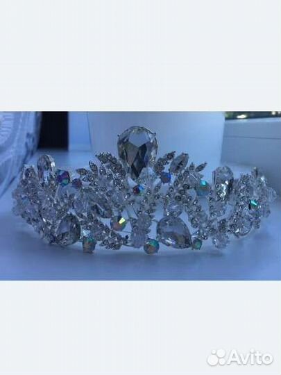 Свадебная диадема, серьги, браслет