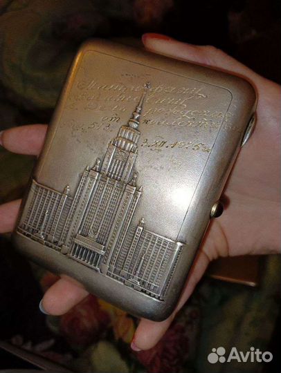Портсигар советский,серебро