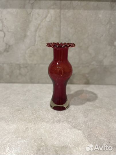 Ваза цветное стекло винтаж СССР