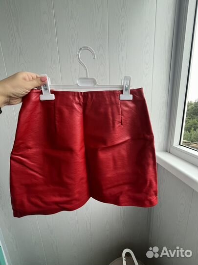 Юбка экокожа