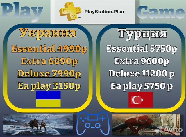 Подписка ps plus essential extra deluxe турция купить в Троицке ...