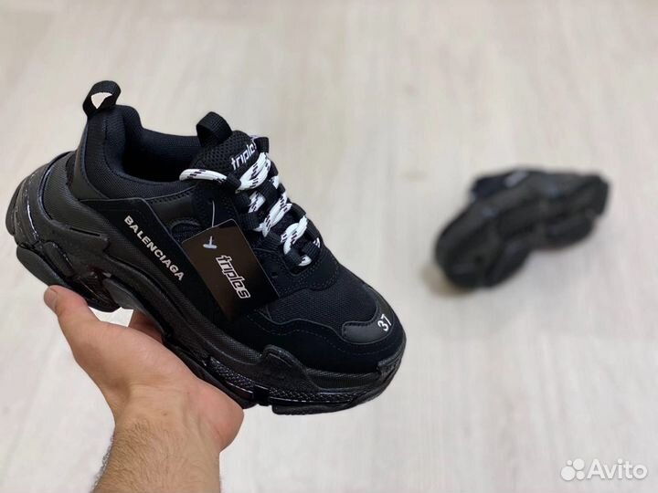 Кроссовки Balenciaga Triple-S Clear Sole Black