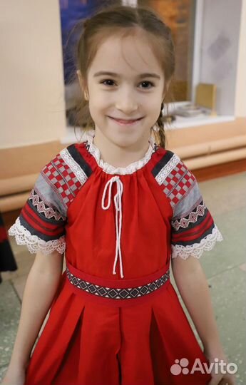 Детское платье Всемила красное