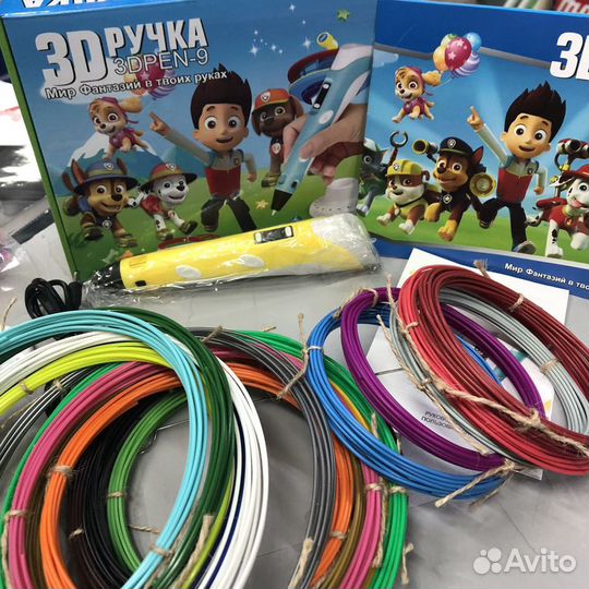 3Д ручка щенячий патруль желтая