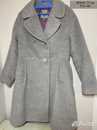 Пальто на девочку 140