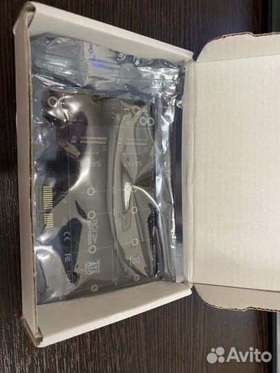 Плата расширения 2*M.2 SATA SSD в PCI-E