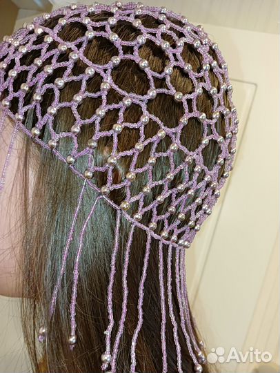 Шапочка из бисера для восточных танцев
