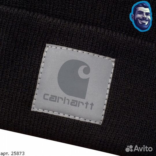 Черная шапка carhartt рефлектив