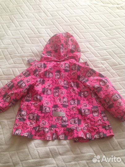 Ветровка на флисе для девочки, р.86
