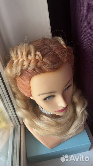 Голова манекен с натуральными волосами
