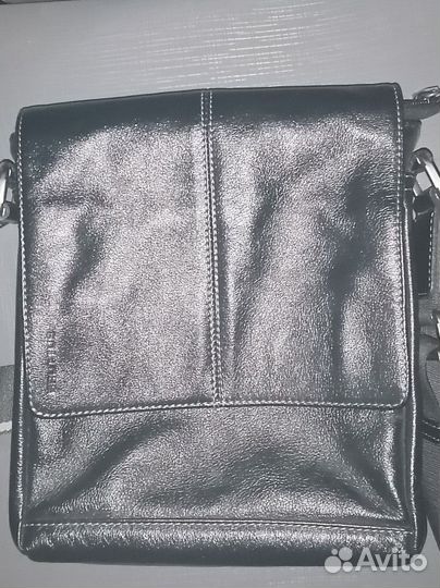 Мужская кожаная сумка через плечо натуральная кожа