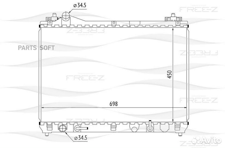 Радиатор охлаждения suzuki Grand vitara 05- 177006