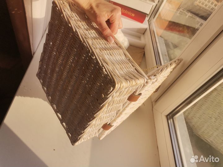 Сундук корзина плетеная белая