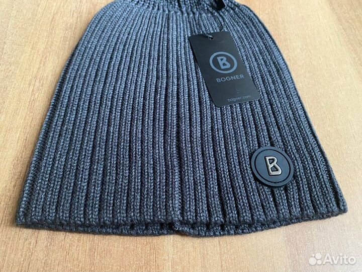 Новая вязаная шапка Bogner Богнер (серая)