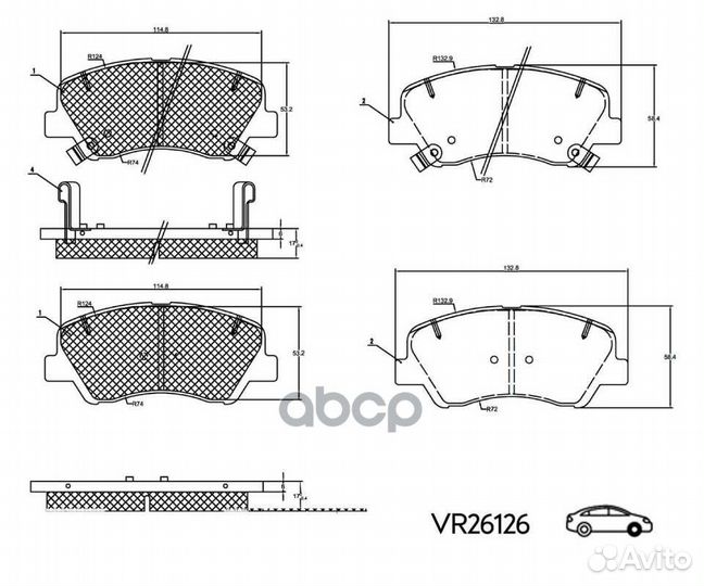 Колодки передние для а/м hyundai solaris I (10