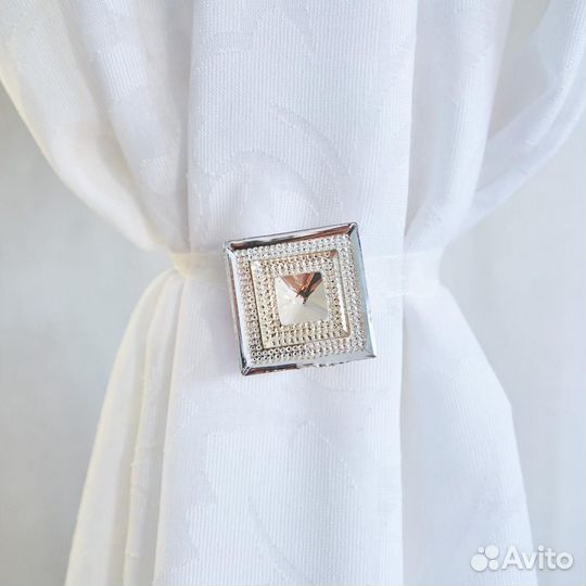 Подхват-магнит для штор Квадрат шампань 1 шт;