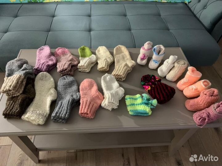 Детские носки,пинетки 100шерсть