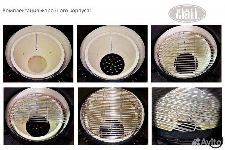 Керамический гриль-барбекю от Start grill-12 дюймов
