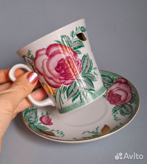 Чайная пара Роза, лфз, СССР