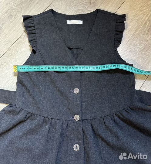 Сарафан Платье школьный серый 128 134