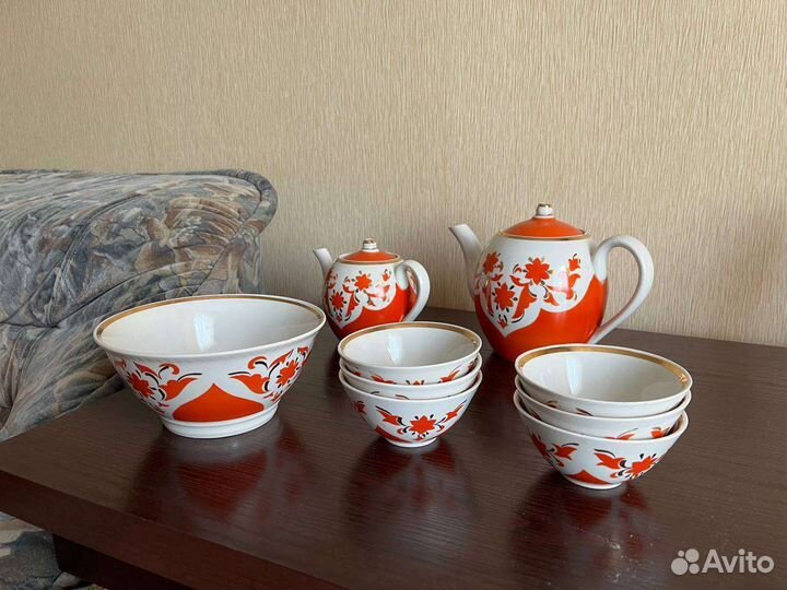 Сервиз чайный восточный чайник с пиалами