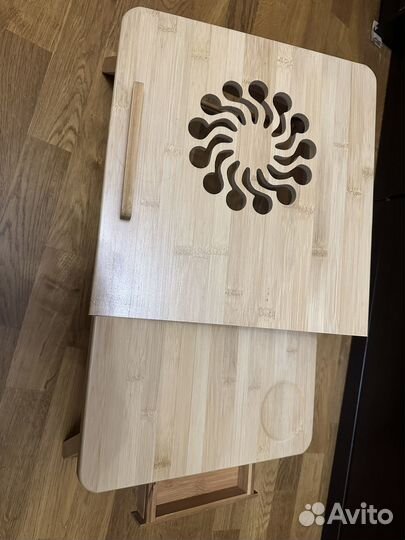 Столик бамбуковый складной для ноутбука/завтрака