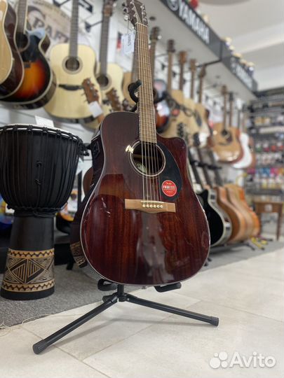 Гитара электроакустическая fender CD-60SCE ALL MAH