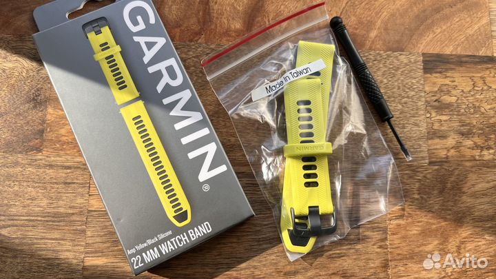 Оригинальный ремешок Garmin 22mm Amp Yellow black