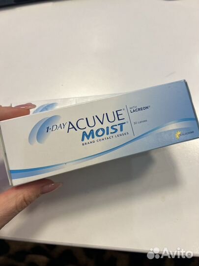 Контактные линзы acuvue 1 day moist на -8