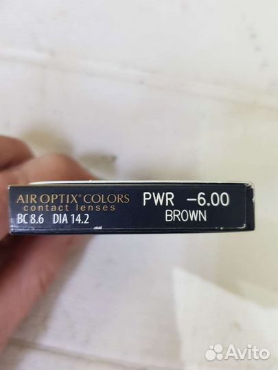 Контактные линзы, цвет brown 0, -6