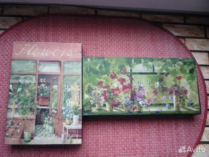 Панно-картина масло на холсте. /италия