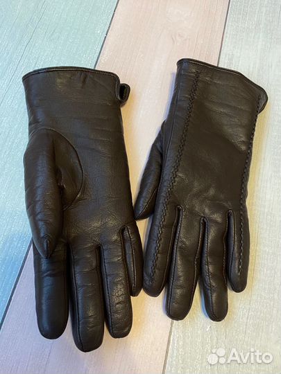 Перчатки кожаные зимние на меху