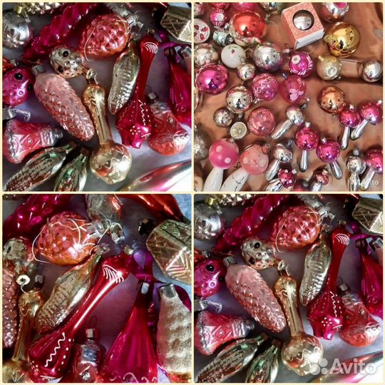 Ёлочные игрушки стекло СССР