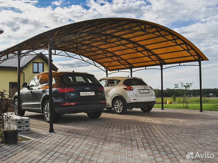 Навес с односкатной крышей