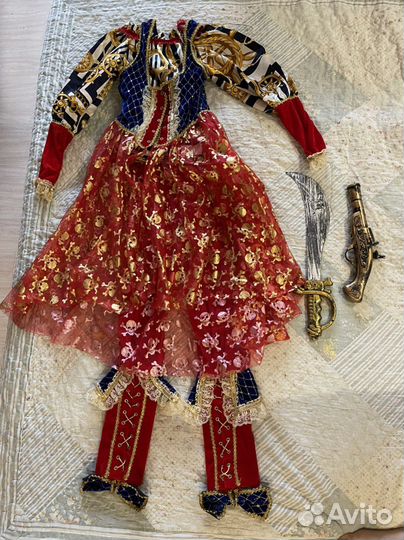 Костюм пиратки размер 36, рост 140 и больше