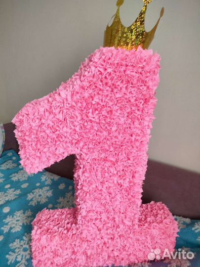 Цифра 1 на годик девочке