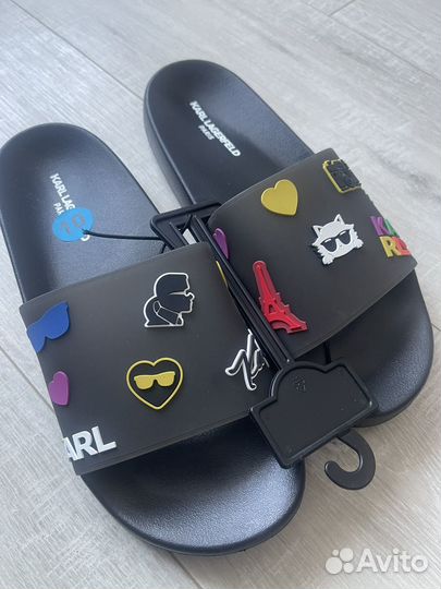 Продам шлепки karl lagerfeld. Размер 10 us