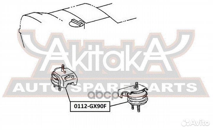 Опора двигателя передняя 0112-GX90F asva