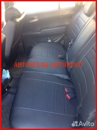 Чехлы Автопилот Ssangyong Kyron из экокожи чёрные